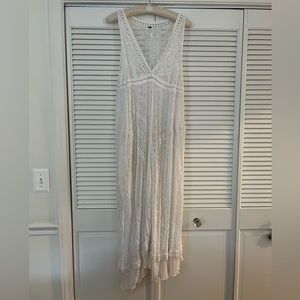 Free People Dress maxi size Med white lace v neck